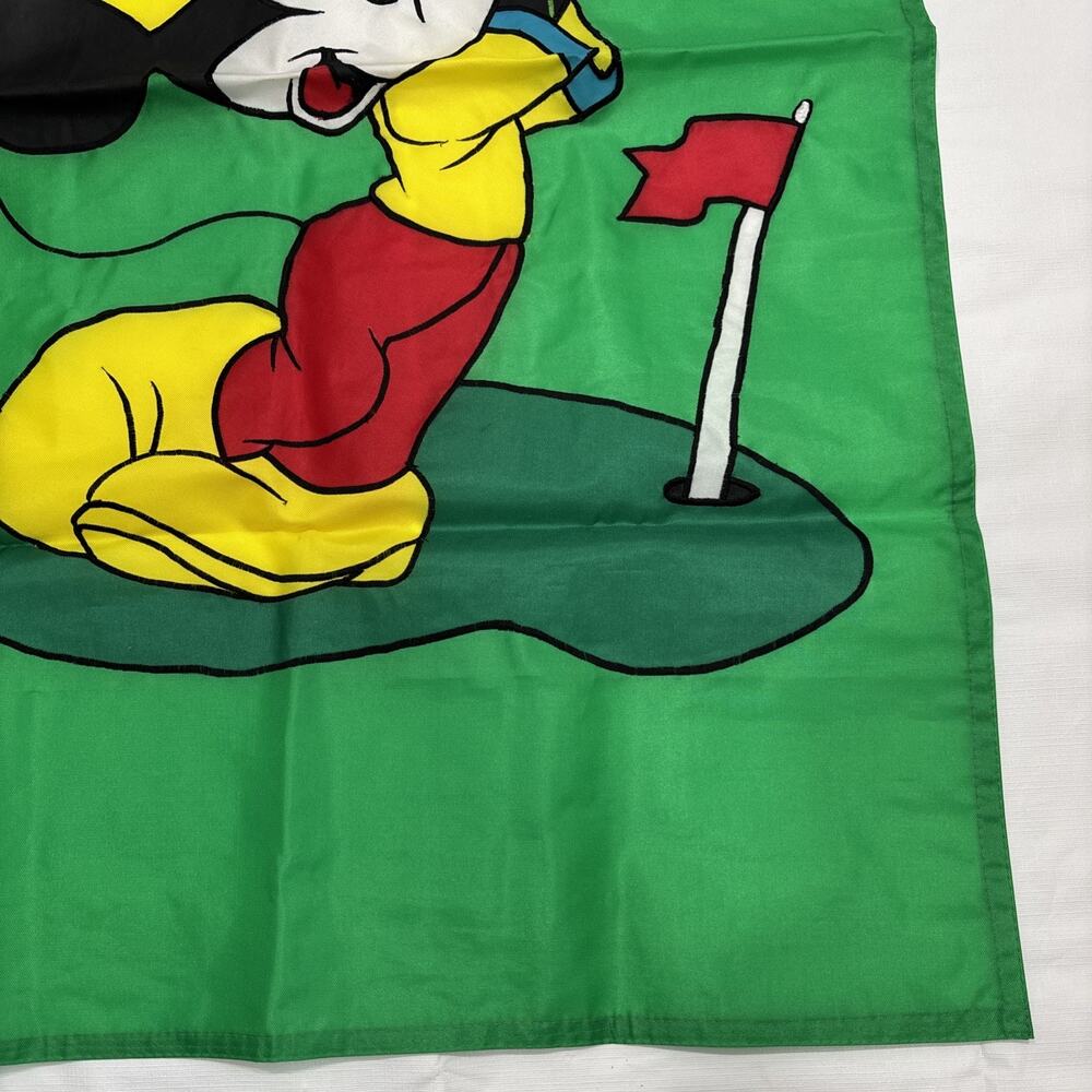 Vintage 1998 Disney Mickey Mouse Golf Yard Flag Banner Nylon Double Sided 27x42” - Picture 3 of 10